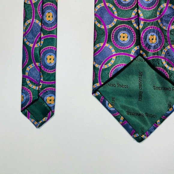 Stefano Ricci Vibrant Multicolor Geometric tie - Picture 5 of 6